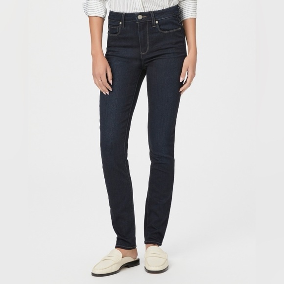 PAIGE Hoxton Ultra Skinny Jeans Womens Size 29 High-Rise High Waisted Dark Wash - Picture 2 of 10